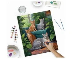 Paveikslas tapybai pagal skaičius 40x50 cm Massido Katės
