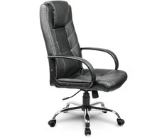 Odinė biuro kėdė, ergonomiška pasukama kėdė, juoda vadovo kėdė, patogi kompiuterio kėdė, reguliuojamo aukščio biuro kėdė
