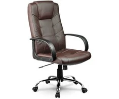 Fotelis Sofotel Odinė biuro kėdė, ergonomiška pasukama kėdė, ruda vadovo kėdė, patogi kompiuterio kėdė, reguliuojamo aukščio biuro kėdė