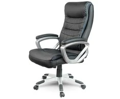 Ergonomiška biuro kėdė, odos imitacija, juoda reguliuojama kompiuterio kėdė, patogi darbo kėdė, vadovo kėdė