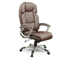 Sofotel Ekologinės odos biuro kėdė, ergonomiška pasukama kėdė, ruda vadovo kėdė, patogi darbo kėdė, reguliuojamo aukščio biuro sėdynė