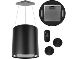 Pakabinamas šviestuvas Nerūdijančio plieno virtuvės gartraukis, 35cm skersmuo, galingas ištraukimo ventiliatorius, nuotolinis valdymas, LED apšvietimas
