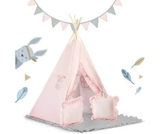 NK-406 Nukido tipi palapinė vaikams - šviesiai rožinė