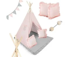 NK-406 Nukido tipi palapinė vaikams - šviesiai rožinė