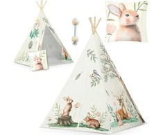Nukido tipi palapinė vaikams - smėlio spalvos