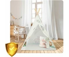 Nukido tipi palapinė vaikams - smėlio spalvos
