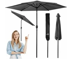 Sulankstomas sodo skėtis, 6 dalių, 300 cm, su uždanga, „Plonos PL-884“