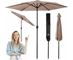Sulankstomas sodo skėtis, 6 dalių, 300 cm, su uždanga, „Plonos PL-884“