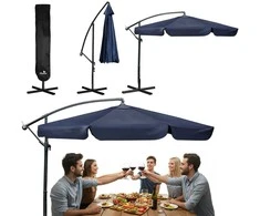 Sulankstomas sodo skėtis, 6 dalių, 350 cm, su uždanga, „Plonos PL-880“