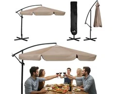 Sulankstomas sodo skėtis, 6 dalių, 350 cm, su uždanga, „Plonos PL-880“