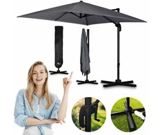 Sulankstomas sodo skėtis, 8 segmentų, 420 cm, su uždanga, „Plonos PL-883“