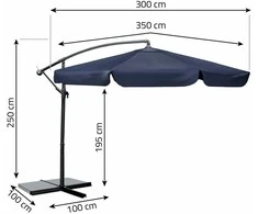 Sulankstomas 8 segmentų 350 cm sodinis skėtis su dėklu Plonos PL-881