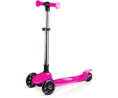 Triratis balansinis paspirtukas vaikams, šviečiantis tamsoje, Ricokids Jelly - rožinis