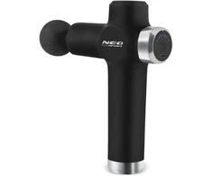 Juodas masažo pistoletas kūnui NS-501 Neo-Sport su 8 antgaliais