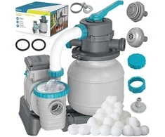 „Bestway 58497“ baseino smėlio pompa + filtro kamuoliukai, 6056 l/val.