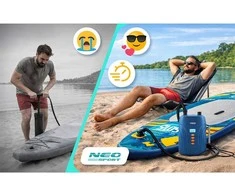 Elektrinis siurblys SUP pripučiamos valties čiužiniui + 6 adapteriai 12V Neo-Sport NS-713