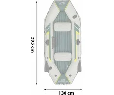 Pripučiama valtis Bestway Rangerelite X3 Raft Set, 295 x 130 x 46 cm, 3 asmenims