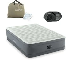 Pripučiamas čiužinys 191x137x46 cm su įmontuotu elektriniu siurbliu INTEX 64904ND