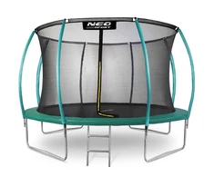 12 pėdų / 374 cm profiliuotas sodo batutas su vidiniu tinklu „Neo-Sport“