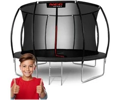14 pėdų / 435 cm profiliuotas sodo batutas su vidiniu tinklu „Neo-Sport“