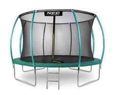 14 pėdų / 435 cm profiliuotas sodo batutas su vidiniu tinklu „Neo-Sport“
