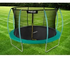 14 pėdų / 435 cm profiliuotas sodo batutas su vidiniu tinklu „Neo-Sport“
