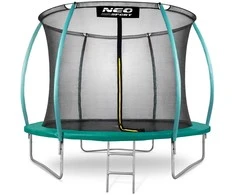 8 pėdų / 252 cm profiliuotas sodo batutas su vidiniu tinklu „Neo-Sport“