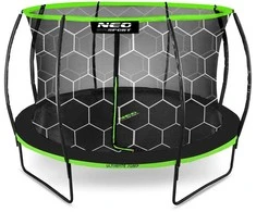 8 pėdų / 252 cm profiliuotas sodo batutas su vidiniu tinklu „Neo-Sport“