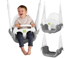 „Ricokids“ 3 viename kibiro formos sūpynės, pilkos ir baltos