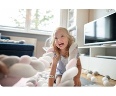 Ricokids pinta lovytės apsauga 3m - rožinė ir pilka