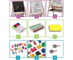 Ricokids magnetinė kreidinė lenta, besisukanti - rožinė