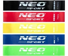 NS-959 Neo-Sport mankštos pasipriešinimo juostų rinkinys, 5 vnt.