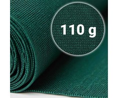 Plonos Tinklelis nuo šešėlių 1,5 x 50 m, 110 g/m2 + 50 spaustukų, žalias