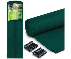 Plonos Tinklelis nuo šešėlių 1,5 x 50 m, 140 g/m² + 50 spaustukų, žalias