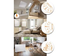 Berdsen Infraraudonųjų spindulių šildytuvas, 600 W spindulinis šildytuvas, energiją taupanti infraraudonųjų spindulių plokštė, greitas šildymas, tylus infraraudonųjų spindulių šildytuvas