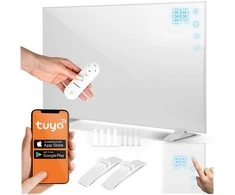 Infraraudonųjų spindulių šildytuvas, 600 W, su WiFi programėlės valdymu, jutikliniu skydeliu, nuotolinio valdymo pultu, namų ir biuro šildymui