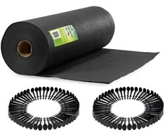 Sodo agrotekstilė 1,6 m x 100 m + 100 Plonos kaiščių