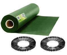 Sodo agrotekstilė 1,6 m x 100 m + 100 „Plonos“ kaiščių - žalia