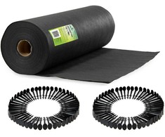 Sodo agrotekstilė 1,6 m x 100 m + 100 Plonos kaiščių