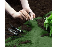 Sodo agrotekstilė 1,6 m x 50 m + 100 „Plonos“ kaiščių - žalia