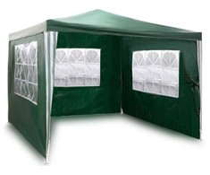 Sodo paviljonas su 3 sienomis, 3 x 3 m, žalias, Plonos