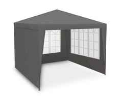 Sodo paviljonas su 4 sienomis, 3 x 3 m, pilkas, Plonos