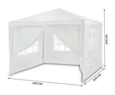 Plonos Baltas sodo paviljonas 3x3m 4936