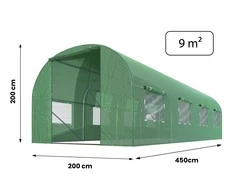 Šiltnamis 2x4,5xH2m (9m2) Plonos