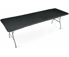 Sulankstomas sodo maitinimo stalas, 244 cm, juodas, „Plonos“