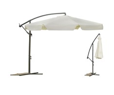 Plonos Sulankstomas sodo skėtis, 6 segmentų, smėlio spalvos, 350 cm