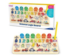 „Ricokids 781400“ edukacinė lenta su skaičiais, gyvūnais ir transporto priemonėmis