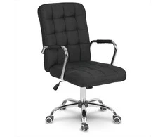 Sofotel Juoda audinio biuro kėdė, ergonomiškas dizainas, reguliuojamas aukštis, namams ir biurui, patogi užduočių kėdė, vadovo kėdė