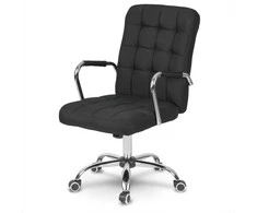 Sofotel Juoda audinio biuro kėdė, ergonomiškas dizainas, reguliuojamas aukštis, namams ir biurui, patogi užduočių kėdė, vadovo kėdė