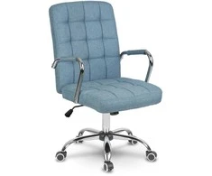Sofotel Mėlyna audinio biuro kėdė, ergonomiškas dizainas, reguliuojamas aukštis, patogus sėdėjimas biurui ir konferencijų salėms